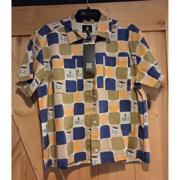 New! Jack & Sage Women’s L Retro Picnic Camp Shirt Keep It Simple Coffee Mug - Picture 1 of 14